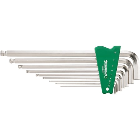 Stahlwille Tools BALL ENDED HEXAGON KEY WRENCH SET, 9 PCS IN HOLDER, 1.5, 2, 2, 5, 3, 4, 5, 6, 8, 10mm 10767H/9